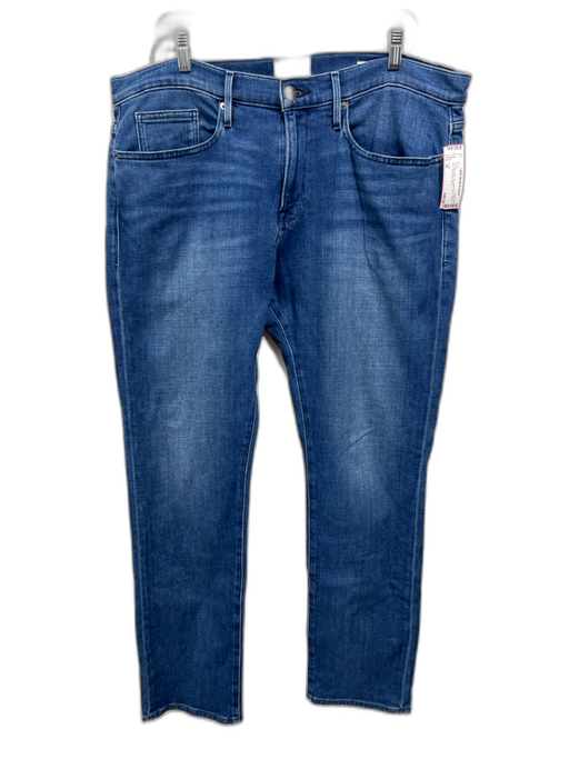 Frame Size 38 med light wash Cotton Blend Solid Jean Men's Pants med light wash / 38