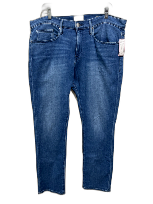 Frame Size 38 med light wash Cotton Blend Solid Jean Men's Pants med light wash / 38