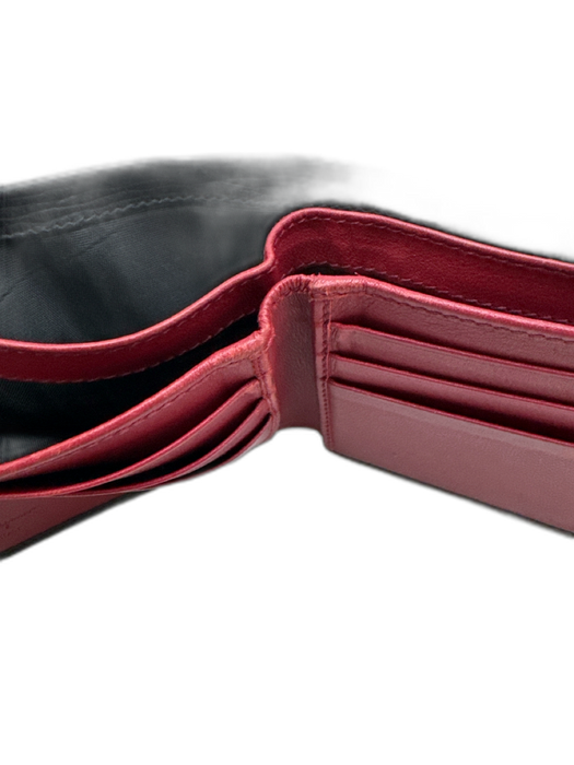 Ferragamo AS IS Black Leather Textured Bifold Men's Wallet Black