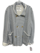 Frank & Eileen Size XL White & Navy Blue Cotton Striped Double Breasted Jacket White & Navy Blue / XL