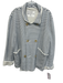 Frank & Eileen Size XL White & Navy Blue Cotton Striped Double Breasted Jacket White & Navy Blue / XL