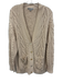J. Crew Size XL Cream Beige Cotton Cable Knit Button Front V Neck Sweater Cream Beige / XL