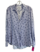 Frank & Eileen Size M White & Blue Modal Striped Heart Long Sleeve Button up Top White & Blue / M
