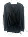 Rag & Bone Size M Black Cotton Long Sleeve Button Front Drape Detail Top Black / M