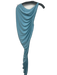 Norma Kamali Size XL/42 Aqua Blue Polyester Blend One Shoulder Draped Maxi Dress Aqua Blue / XL/42