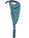 Norma Kamali Size XL/42 Aqua Blue Polyester Blend One Shoulder Draped Maxi Dress Aqua Blue / XL/42