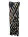 By Anthropologie Size L Black, Brown & Multi Polyester Strapless A Line Dress Black, Brown & Multi / L