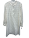 Pomander Place Size XXXL White Cotton Floral Eyelet Long Balloon Sleeve Dress White / XXXL