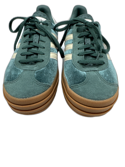Adidas Shoe Size 8.5 Green textile upper Velvet T Toe Low Top Lace Up Sneakers Green / 8.5