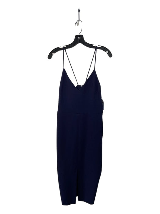 Likely Size 8 Navy Blue Polyester Spaghetti Strap Midi Slit Pencil Dress Navy Blue / 8