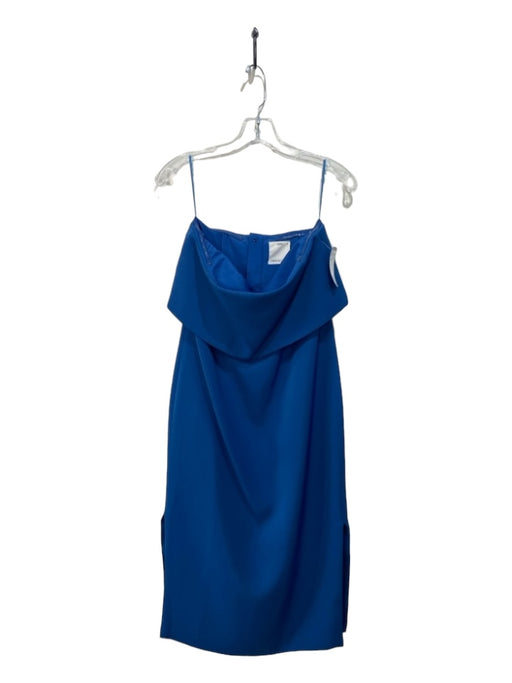 C/Meo Collective Size M Blue Polyester Pop Over Strapless Midi Slits Dress Blue / M