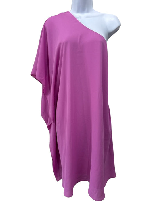 Show Me Your Mumu Size XL Fuchsia Pink Polyester One Shoulder Kaftan Dress Fuchsia Pink / XL