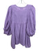 Mille Resort & Travel Size M Light Purple Cotton Gauze Tie V Neck Top Light Purple / M