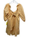 Minkpink Size Large Light Orange Cotton 1/2 Puff Sleeve Ruffle Accent Dress Light Orange / Large