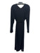 Norma kamali Size M/38 Black Polyester Long Sleeve Maxi Belt Dress Black / M/38