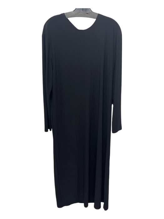 Norma kamali Size M/38 Black Polyester Long Sleeve Maxi Belt Dress Black / M/38