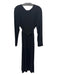 Norma kamali Size M/38 Black Polyester Long Sleeve Maxi Belt Dress Black / M/38