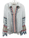 Silvia Tcherassi Size Est L White & Multi Cotton Blend Embroidered Top White & Multi / Est L