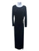 Etro Size 46 Black Viscose Long Sleeve Bead Detail Low Back Evening Gown Black / 46