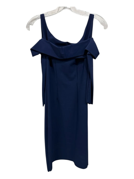 Chiara Boni Size 40 Navy Blue Polyester & Elastane 3/4 Sleeve Stretch Mini Dress Navy Blue / 40