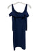 Chiara Boni Size 40 Navy Blue Polyester & Elastane 3/4 Sleeve Stretch Mini Dress Navy Blue / 40