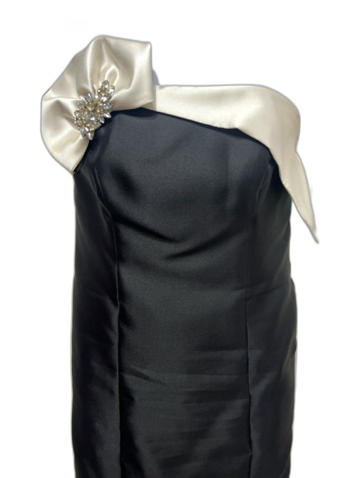 No Brand Size L Black & White Polyester Sleeveless jewel detail Color Block Gown Black & White / L