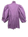 Never a Wallflower Size XS Purple Cotton Long puff sleeve Gathered Ruffles Top Purple / XS
