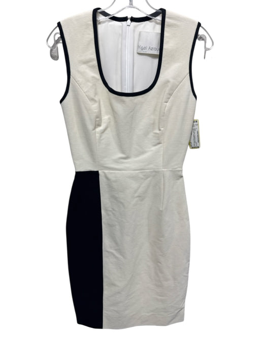 Yigal Azrouel Size 6 White & Black Polyamide & Cotton Sleeveless Textured Dress White & Black / 6