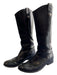 Frye Shoe Size 9.5 Black Leather Almond Toe Knee High Boots Black / 9.5