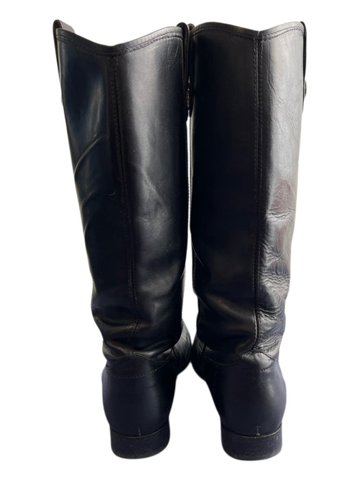 Frye Shoe Size 9.5 Black Leather Almond Toe Knee High Boots Black / 9.5