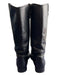 Frye Shoe Size 9.5 Black Leather Almond Toe Knee High Boots Black / 9.5