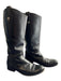 Frye Shoe Size 9.5 Black Leather Almond Toe Knee High Boots Black / 9.5