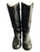 Frye Shoe Size 9.5 Black Leather Almond Toe Knee High Boots Black / 9.5