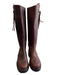 Frye Shoe Size 8.5 Brown Leather Side Zip Almond Toe Knee High Boots Brown / 8.5