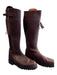 Frye Shoe Size 8.5 Brown Leather Side Zip Almond Toe Knee High Boots Brown / 8.5