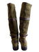 Frye Shoe Size 8 Green & Brown Suede & Leather Almond Toe Side Zip Boots Green & Brown / 8