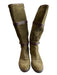 Frye Shoe Size 8 Green & Brown Suede & Leather Almond Toe Side Zip Boots Green & Brown / 8
