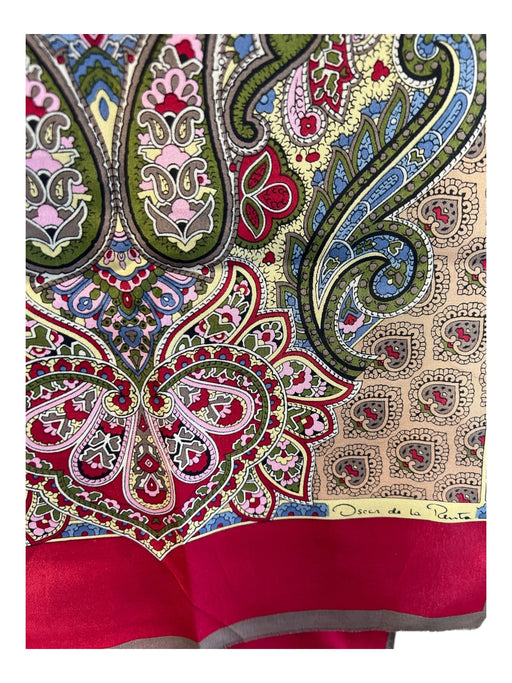 Oscar de la Renta Brown, Yellow & Multi Silk Paisley Rectangle scarf Brown, Yellow & Multi / Medium