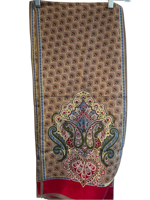Oscar de la Renta Brown, Yellow & Multi Silk Paisley Rectangle scarf Brown, Yellow & Multi / Medium