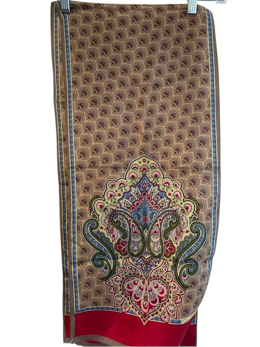 Oscar de la Renta Brown, Yellow & Multi Silk Paisley Rectangle scarf Brown, Yellow & Multi / Medium