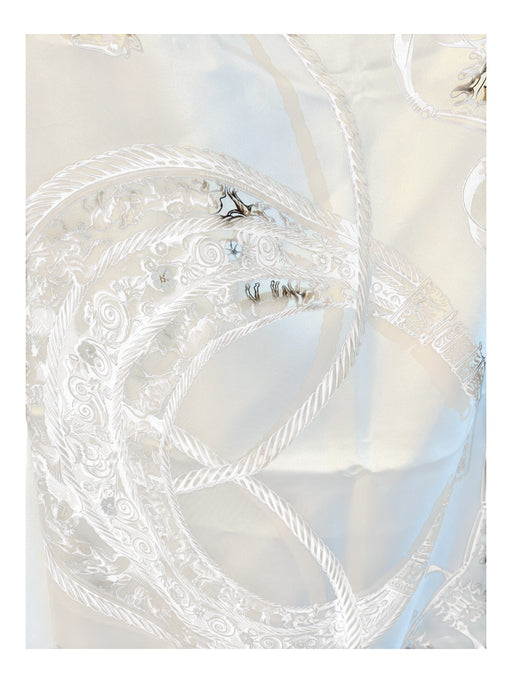 Rybal Cream & Brown No Fabric Tag Square scarf Cream & Brown / Large