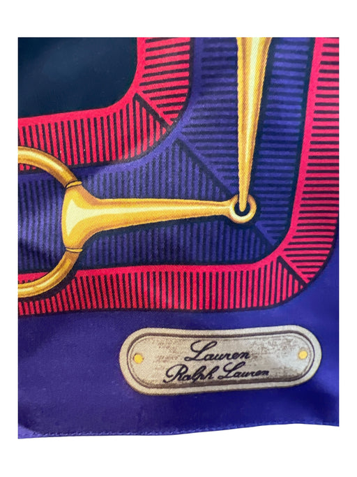 Lauren Ralph Lauren Black, Gold, & Multi Square Equestrian scarf Black, Gold, & Multi / Large