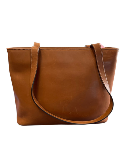 Ghurka Camel Leather 2 Handles Top Zip Interior Pouch Feet Bag Camel / Large