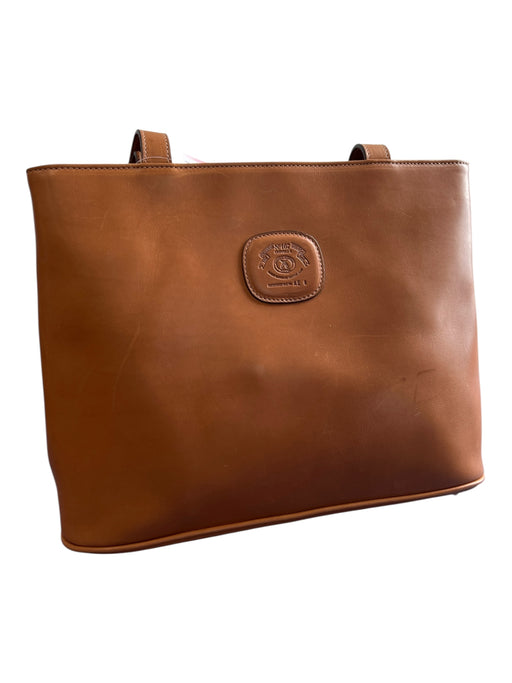 Ghurka Camel Leather 2 Handles Top Zip Interior Pouch Feet Bag Camel / Large