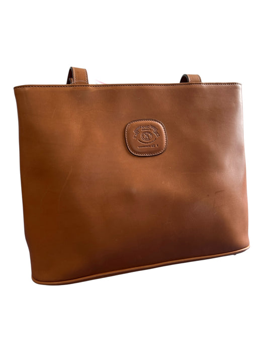 Ghurka Camel Leather 2 Handles Top Zip Interior Pouch Feet Bag Camel / Large