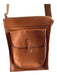 Ghurka Brown Leather Shoulder & Crossbody Top Zip Exterior Pockets Bag Brown / M/L