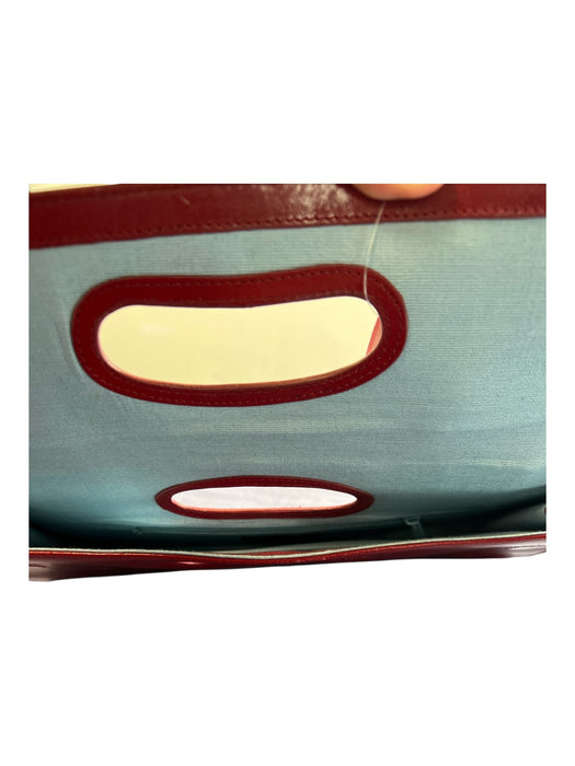 Hobo Red Leather Clutch Magnetic Interior Zip Pocket Bag Red / Small