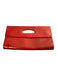 Hobo Red Leather Clutch Magnetic Interior Zip Pocket Bag Red / Small