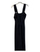 Armani Collection Size 8 Black Polyester Blend Back Zip Square Neck Dress Black / 8