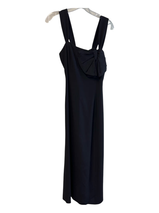 Armani Collection Size 8 Black Polyester Blend Back Zip Square Neck Dress Black / 8